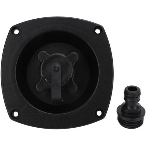 Brrnoo Raccord de Tuyau D'arrivée d'eau pour Camping-Car, Montage Efficace, Matériaux Haute Résistance, Anti-refoulement, de Remplissage d'eau, pour Camping-Car, VTT, Yacht, (Black). (1/5)
