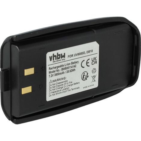 vhbw Akku kompatibel mit Polmar DB-10 Transceiver Funkgerät, Walkie Talkie (3600 mAh, 7,2 V, Li-Ion)