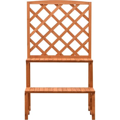 Maison Exclusive - Fioriera con Traliccio Arancione 70x42x120 cm Massello di Abete (1/5)