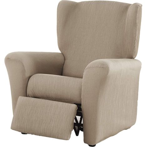 Housse de Fauteuil Relax au Design Moderne Tissu élastique Lin pour Fauteuil Relax de 70 à 90 cm Protecteur de Chaise Relax Adaptable à Tous Types de Fauteuil Relax (1/5)