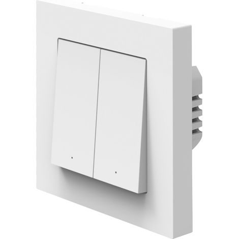 OSRAM Interrupteur mural SMART+ WiFi Matter, 2 canaux, 16AX, IP20, blanc, interrupteur relais, encastré, 27 mm (1/5)