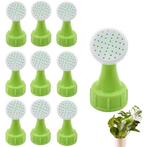 Lot de 10 embouts pour mini arrosoir - Vaporisateur pour plantes grasses - Embout de pulvérisation pour plantes vertes - Vert - Vaporisateur pour bouchon de bouteille - Mini arrosoir - Vaporisateur ma (1/5)