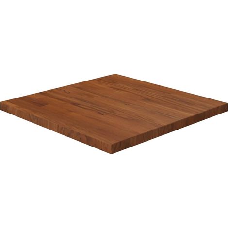 Plateau De Table Plateau et Dessus de Table - carré Marron foncé50x50x2,5cm Bois chêne traité BV350906 - BonneVie (1/4)