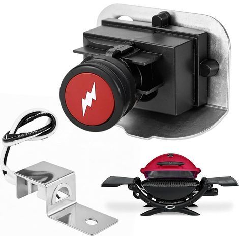 Elektronisches Zündset als Ersatz, Grillzündset, Gaszündset mit Knopf, kompatibel mit den Serien Q1200 und Q2200, Zündset mit Knöpfen für die vorderen Brenner (1/5)