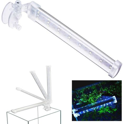 Vtizikl Lampada Plafoniera Led Per Acquario Luce 12 W Bordo Vasca Vetro Piante Pesci -