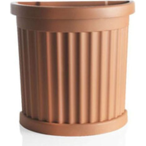 VASO ROMA C/SOTTOVASO 52CM TERRACOTTA