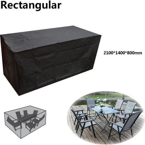 Housse De Meuble Jardin Étanche Bâche Couverture De Protection Pour Table Canapé Chaise 210x140x80cm