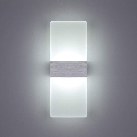6W Applique Murale Intérieure LED 6000K Blanc Froid Acrylique Applique Murale Design Moderne Taille: 29x11CM Utilisé pour décorer le salon chambre couloir escalier étude etc. - RW
