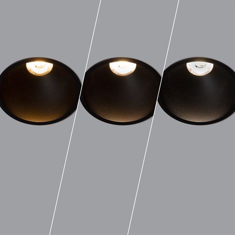 Foco Downlight LED 24W Corte Ø 90 mm Deep 4000K Negro Blanco Neutro