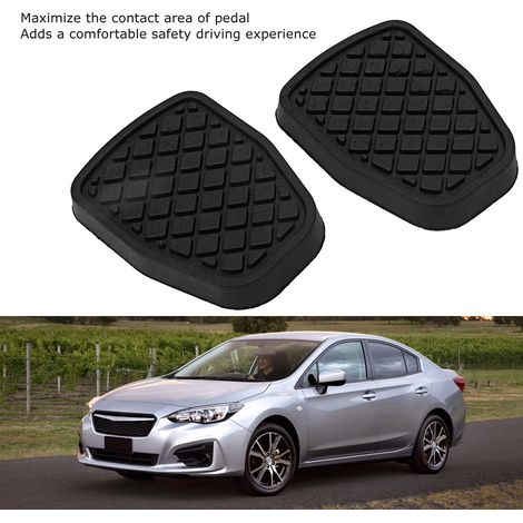 Paar strapazierfähige Kupplungs- und Bremspedalauflagen aus Gummi für Subaru, rutschfeste Abdeckung, Autozubehör, 2-teiliges Set, einfacher Austausch.