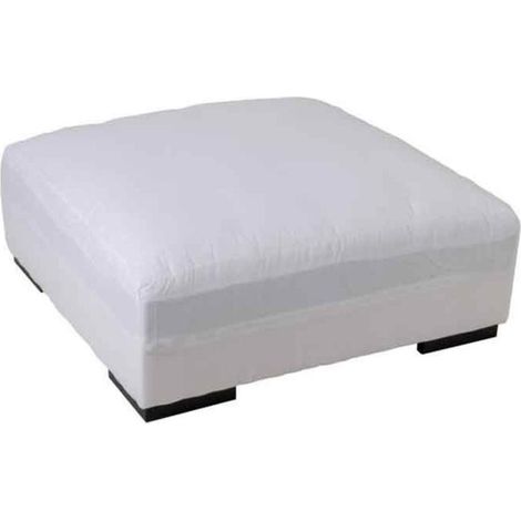 Pouf Carré Design "Monaco" 105cm Blanc (1/2)