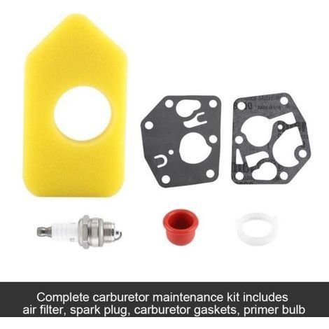 Filtre à air Carburateur Garniture joint de diaphragme Ampoule bougie Kit complet Briggs & Stratton (1/4)