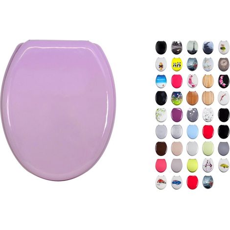 MSV Sedile WC MDF Rosa Chiaro, Inox, 42,5 x 36,5 x 1,6 cm (1/2)