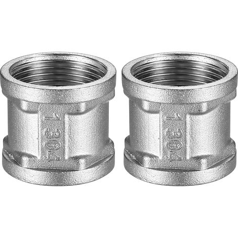 2 Manchon en Acier inoxydable 1 Pouce Filetage Femelle, Manchon Acier inoxydable Double Femelle 26/34, Connecteur Raccord 1" IG/IG, Raccord Fileté (1/5)