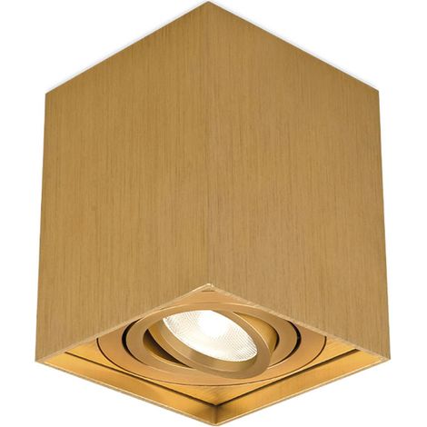 Plafonnier alu GAMA-8010F carré GU10 35W Doré (1/5)