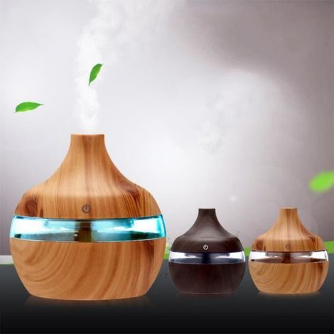 SaengQ - Humidificateur électrique et diffuseur d'huile essentiel ultrason, Eclairage d'ambiance LED (1/4)