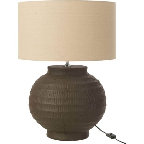Lampe terracotta marron esprit artisanal chic pour salon élégant - Terracotta marron naturel (1/4)