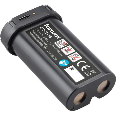 Batería recargable FORTUM para láseres, 3,7 V, Li-ion, 5200 mAh (19,2 Wh) 4780216B (1/2)