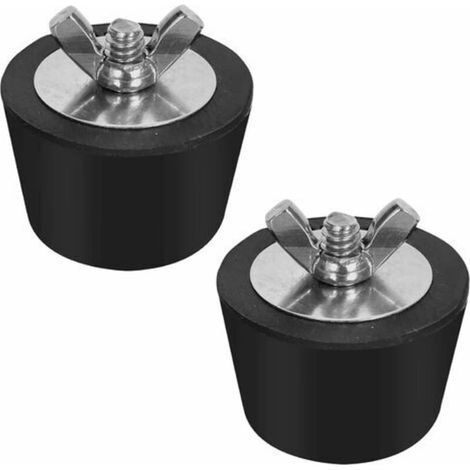 2 Pcs Swimming Pool Rubber Plugs, 38mm Swimming Pool Winter Plugs, Swimming Pool Plugs with Stainless Steel Butterfly Screw for Swimming Pool Pipe Fittings (1/5)