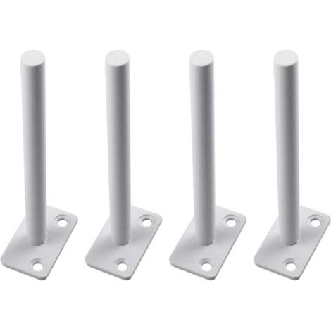 Metal Floating Shelf Brackets, T-Shaped Floating Shelf Brackets, Floating Shelf Support, for Home Wall DIY Wall Mount, 4 Pcs(white150mm/6in)