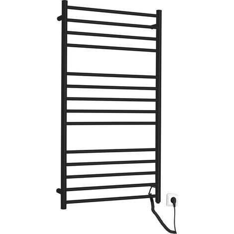 Radiateur sèche-serviettes électrique REDONDO, rond, 630x1160 mm, 130 W, noir (1/4)