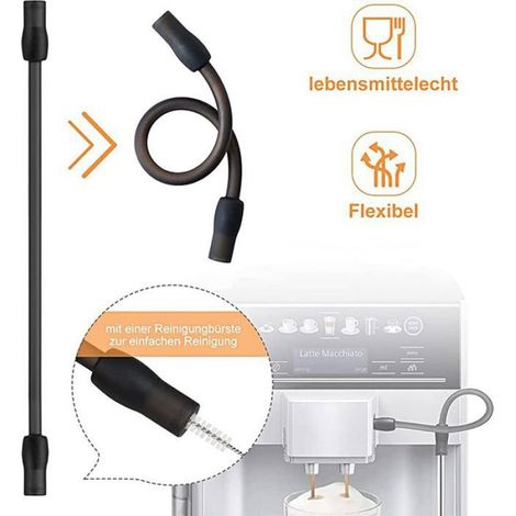 ensemble d'accessoires pour machine à café, tuyau à lait en acier inoxydable et brosse de nettoyage pour Bosch Veroaroma Étiquette (1/5)