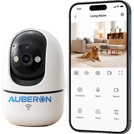Telecamera WiFi, PTZ da interni, visione notturna, senza spina (1/5)