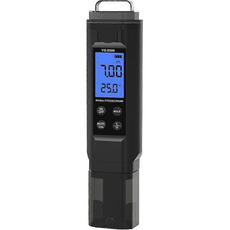 Appareil de mesure numérique multiparamètres 5 en 1 (pH/TDS/salinité/température) pour eau potable, aquariums et piscines.-AquaForge (1/5)