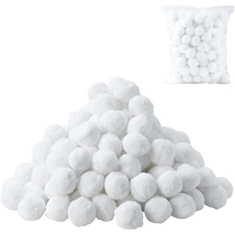 FENOPLASTICABoule de filtre de piscine 700g, matériau de filtre à boule de fibre blanche, accessoires de système de filtre, pour le nettoyage de piscine, (1/4)