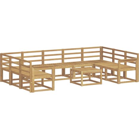 Ensemble de canapés d'extérieur 10 pcs Blanc vidaXL (1/5)
