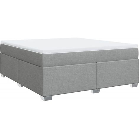 Maison Exclusive - Giroletto a Molle con Materasso Grigio Chiaro180x200 cm Tessuto