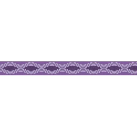 Retro Wave Wallpaper Border Self Adhesive Purple Textured Vinyl 5 Meter