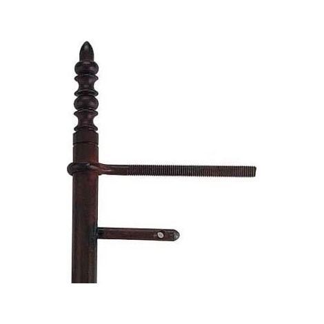Decayeux – Fiche à tourillons fer rouillé ciré – Entraxe goujon 288 mm – Entraxe lacets 352 mm – Hauteur 484 mm – Pour meubles solides (1/3)