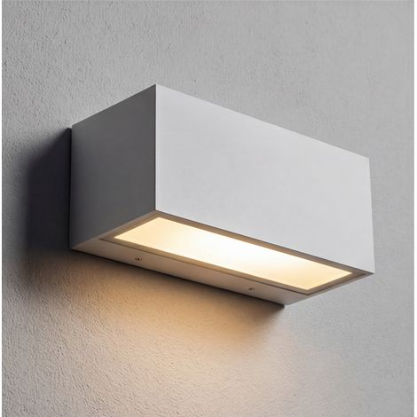LedsC4 Nemesis - Aplique de Pared Exterior LED 15W. Diámetro 22cm. Estructura de Aluminio. Uso Exterior IP66. Color Blanco