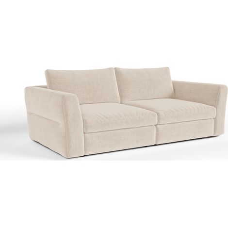 Canapé modulable 3 places en tissu tramé toucher doux  NEST (1/5)