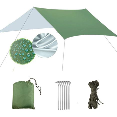 Wasserdichte Campingplane mit Silberbeschichtung – Sonnen- und Regenschutz für Hängematten, Strand und Picknicks im Freien (1/5)