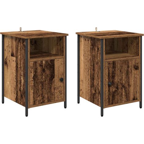 Maison Exclusive - Armadio da Notte 2 pcs Legno vecchio 40 x 42 x 60 cm