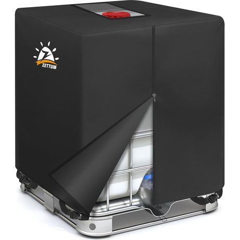Housse de Protection pour Cuve IBC 1000L - 600D PU Bâche Conteneur  Bâche IBC 120×100×116 cm – imperméable anti-UV, anti-vent, anti-poussière (1/5)