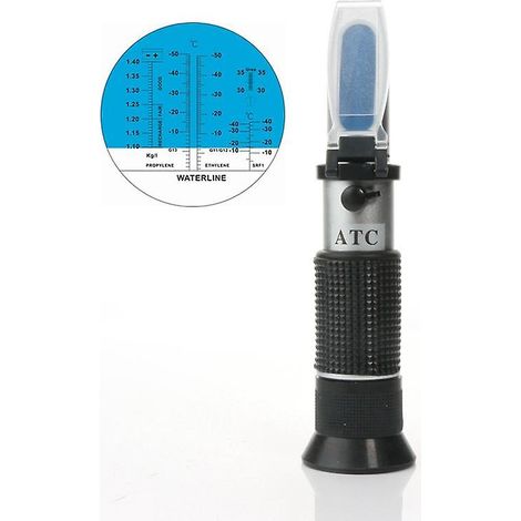 Compatible avec l'antigel portable pour moteurs, le réfractomètre éthylène-propylène glycol pour batteries automobiles et l'ATC pour points de congélation de l'antigel (1/5)