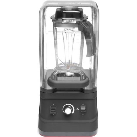 HENDI Blender sans BPA, Manuel, caisson insonorisant fait, avec pichet de 2,5L, resiste aux temperatures de -40C a 90C, Smoothie-Cocktails-Desserts, 1680W, 252x258x(H)547mm, Sans BPA (1/4)