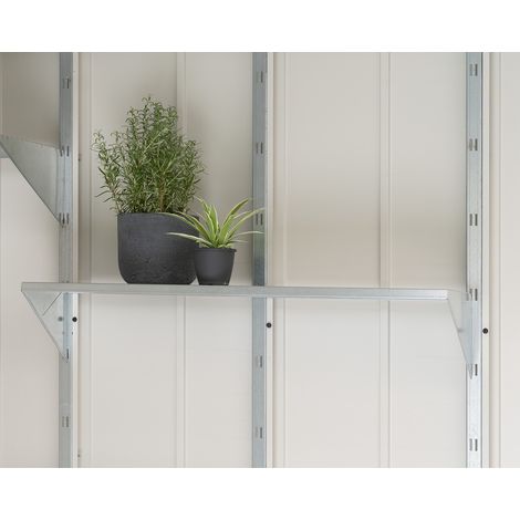 Hörmann Ecostar Regalboden für "Euroline" und "Juno" Gerätehäuser, silber, 96 x 25 cm (B x T)