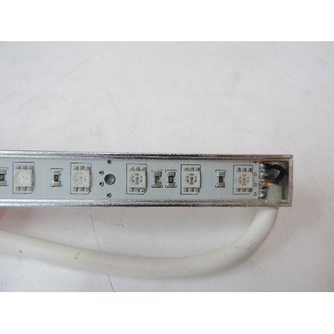 Bande rigide LED 7.2W profilé alu longueur 500mm L10mm couleur RGB SMD5050 alim 12/24V (non incl) étanche IP65