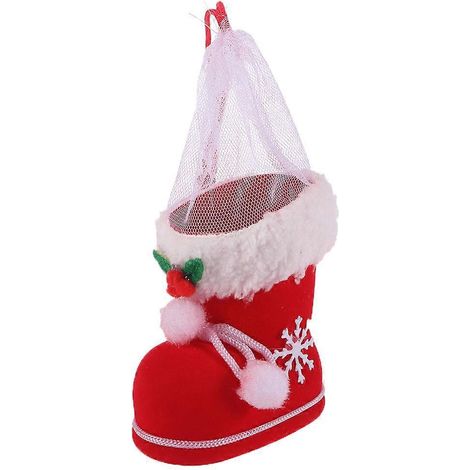 Décorations de Noël réutilisables : Père Noël, bonhomme de neige, porte-bonbons et chaussettes, pochette à cordon, sac cadeau, chaussette de Noël à suspendre, sapin de Noël-S