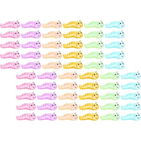 Teiliges Leuchtende Raupen Figuren aus Resin Bunte Miniatur