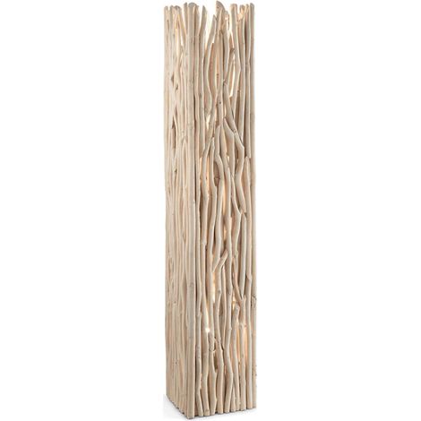 Ideal Lux Driftwood - 2 Licht Innen Stehlampe Holz, E27