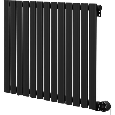 Boone Colore Matt Black 600mm x 780mm Horizontal Digital Thermostatic Electric Single Panel Radiator (1/5)