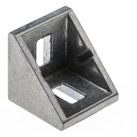 Rs Pro – Équerre de fixation 30 mm – Longueur 18 mm – Rainure 6 mm – Lot de 10 unités – Pour assemblage structurel précis (1/3)
