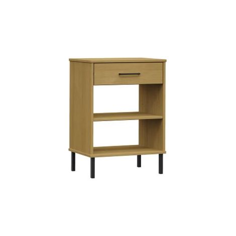 Armoire console avec pieds en métal Marron Bois pin massif OSLO (1/5)