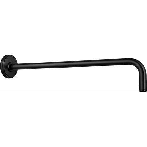 Braccio Doccia Tondo Curvo in Ottone Nero Opaco Aurea Lunghezza 30 cm AER