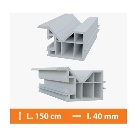 Direct Fenêtres – Tapée d'isolation PVC blanc 40 mm – Longueur 150 cm – Pour fenêtres et portes – PVC traité anti UV (1/2)